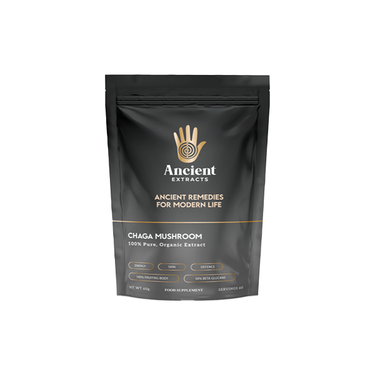 IQ Nootropics Presents: Ancient Extracts Organic Chaga Powder – 60g Premium Mushroom Supplement with 30% Beta-Glucan – Immune Support, Antioxidants & Energy Boost – Non-GMO & Water Soluble